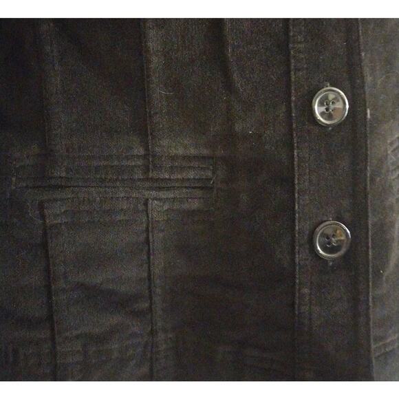 Talbots Stretch Velour Unlined Jacket, with Pockets, Black, Sz 10 NWOT - Picture 3 of 6